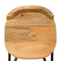 VIDAXL Chaises de bar lot de 2 bois de manguier solide