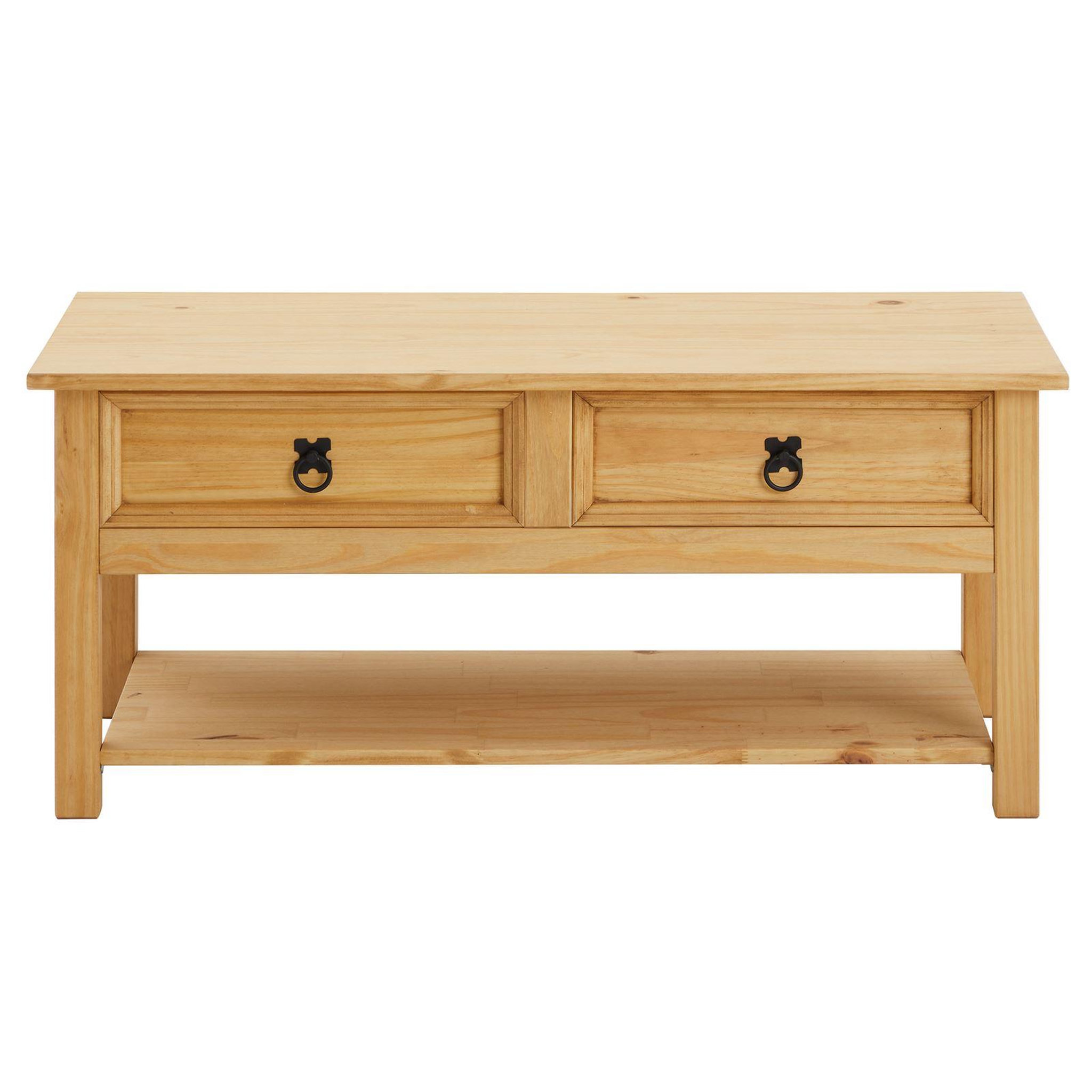 Voir la diapositive 3 : IDIMEX Table basse TEQUILA style mexicain avec 2 tiroirs, en pin massif