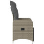 Voir la diapositive 5 : VIDAXL Chaise inclinable de jardin avec coussins gris resine tressee
