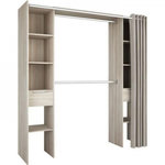 Demeyere DEMEYERE Kit dressing 2 colonnes + 2 penderies + 2 tiroirs - Décor Chene Shannon - L 115 x P 50 x H 203 cm - DANA