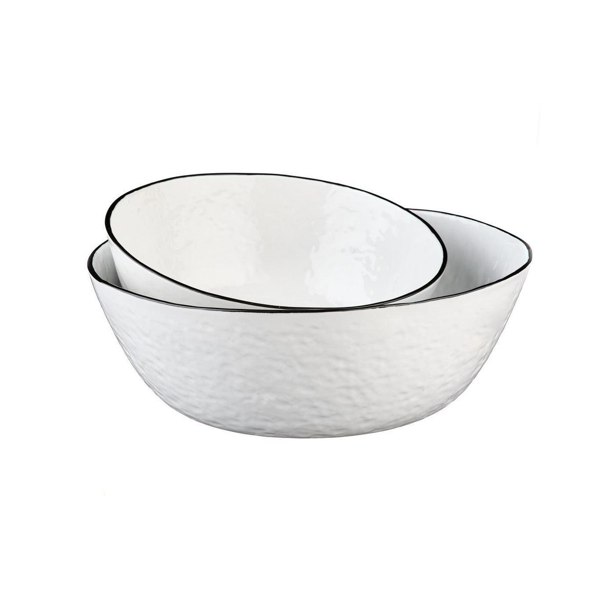 BJORN Saladier PURE Ø24cm et Ø30cm - 2 pièces - Blanc Neige