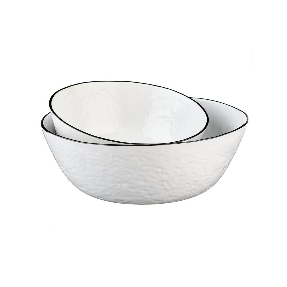 BJORN Saladier PURE Ø24cm et Ø30cm - 2 pièces - Blanc Neige