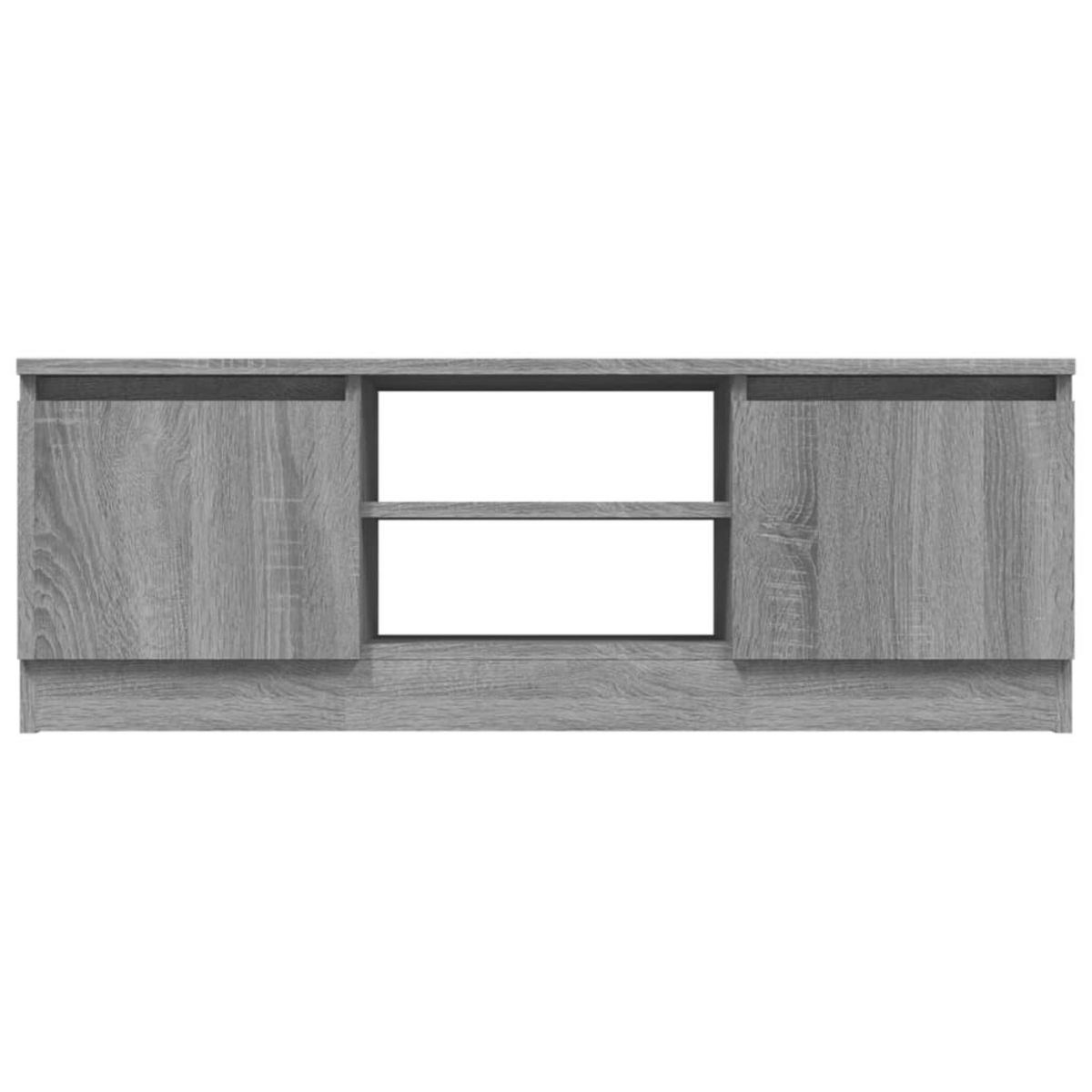 VIDAXL Meuble TV avec porte Sonoma gris 102x30x36 cm