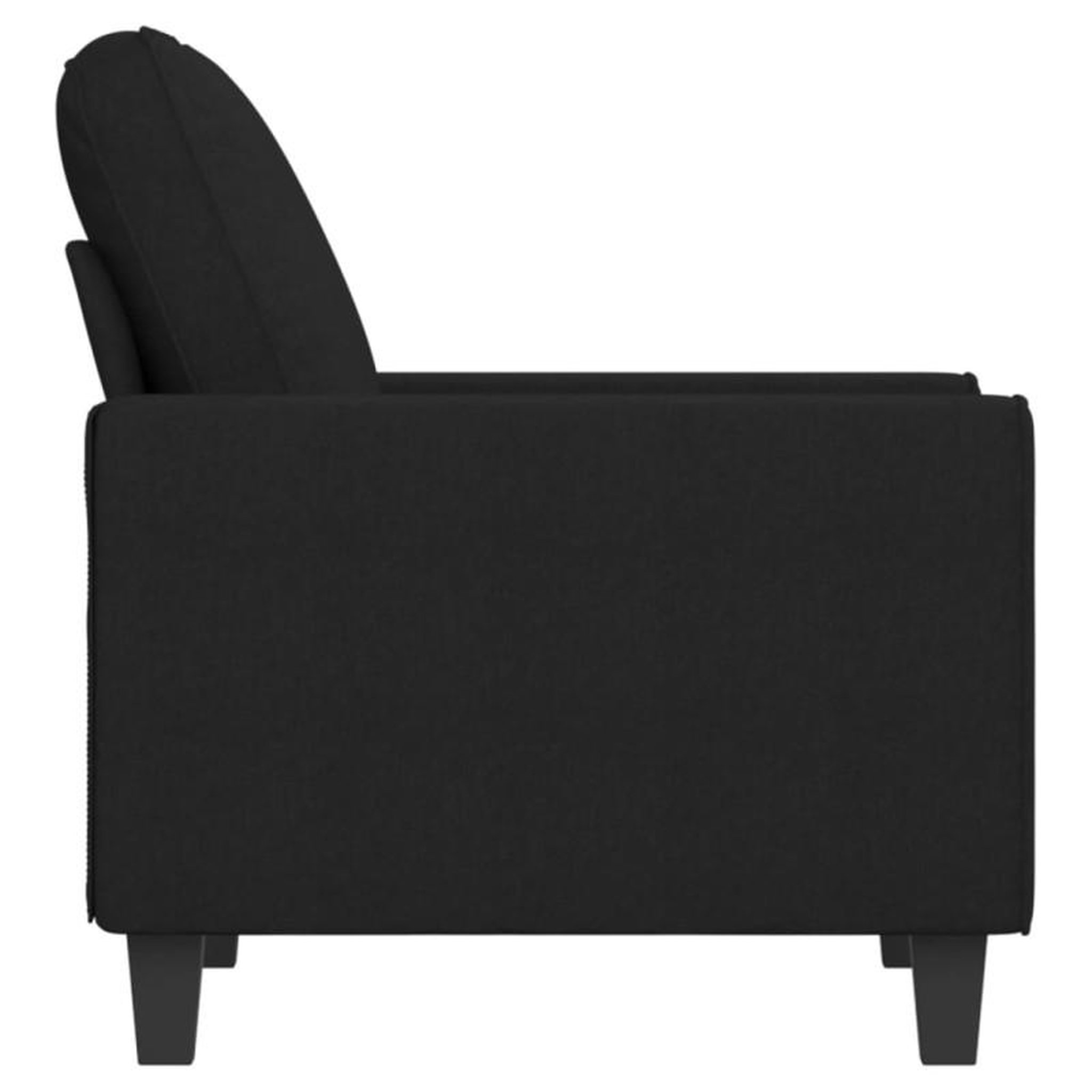 Voir la diapositive 4 : VIDAXL Fauteuil Noir 60 cm Tissu