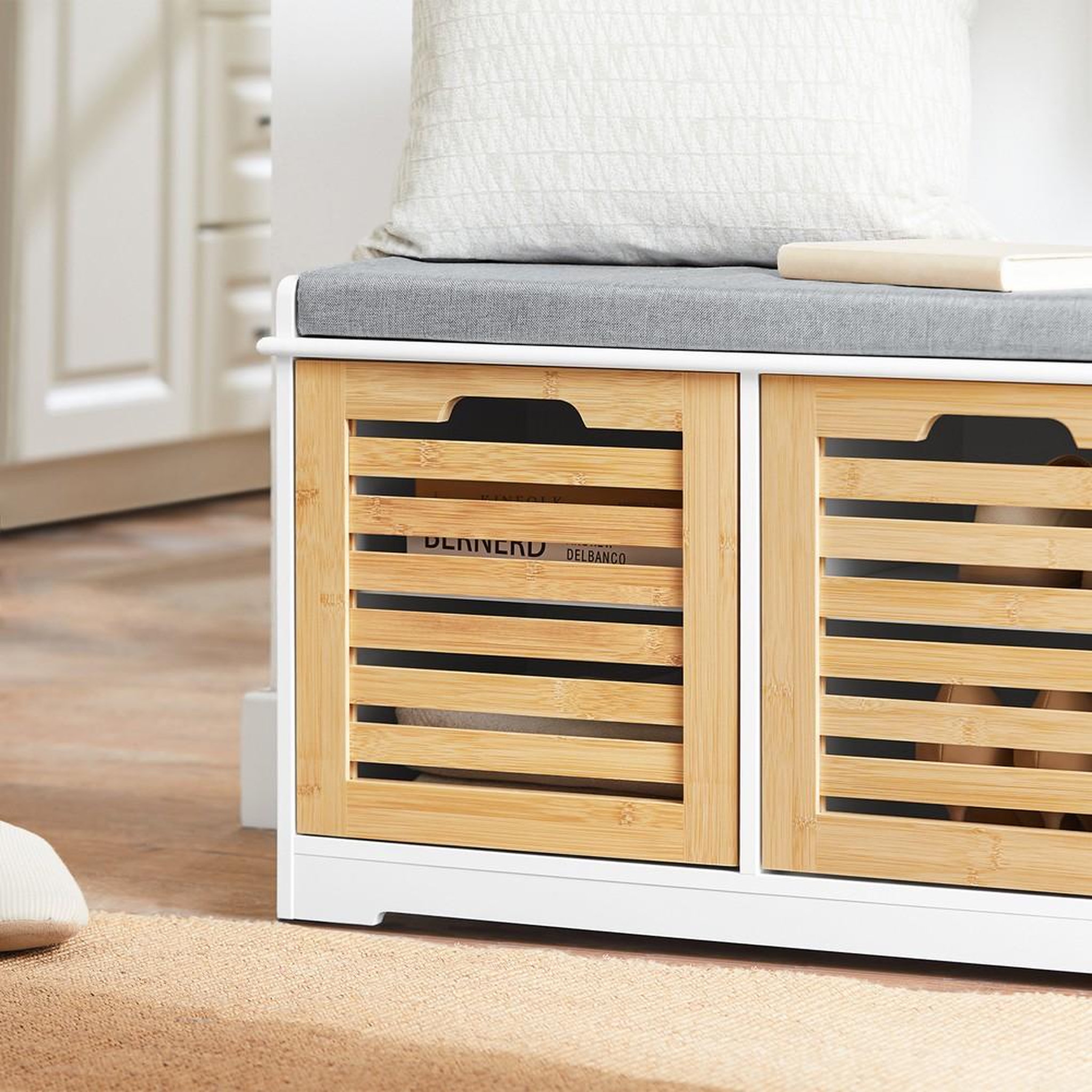 Voir la diapositive 4 : SOBUY SoBuy - Banc de rangement à chaussures avec deux portes - Moderne - FSR23-II