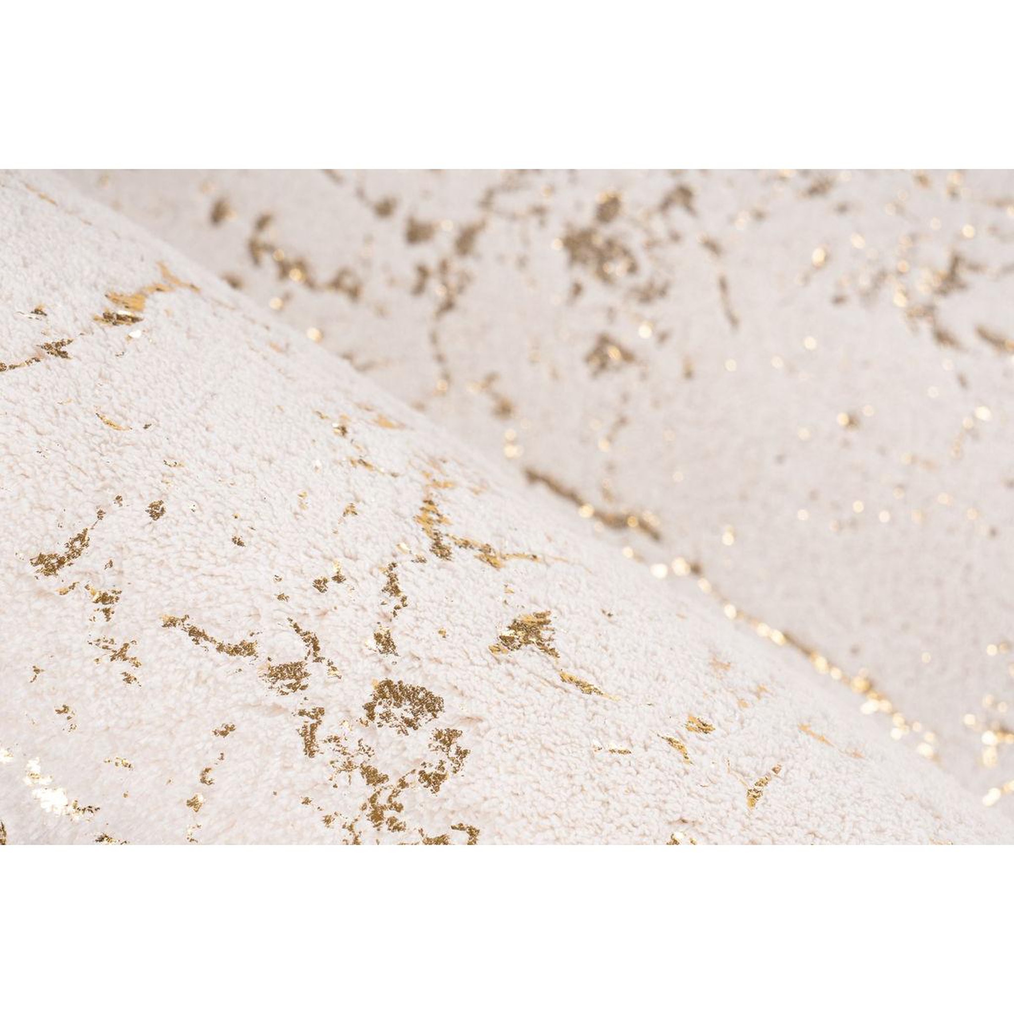 Voir la diapositive 3 : Paris Prix Tapis Géométrique à Poils Longs  Bijou  Crème & Or