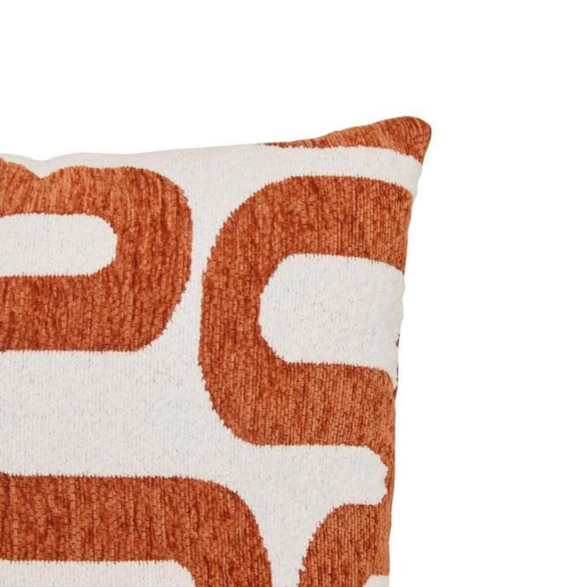 ATMOSPHERA Coussin Déco Chenille  Safina  40x40cm Ambre