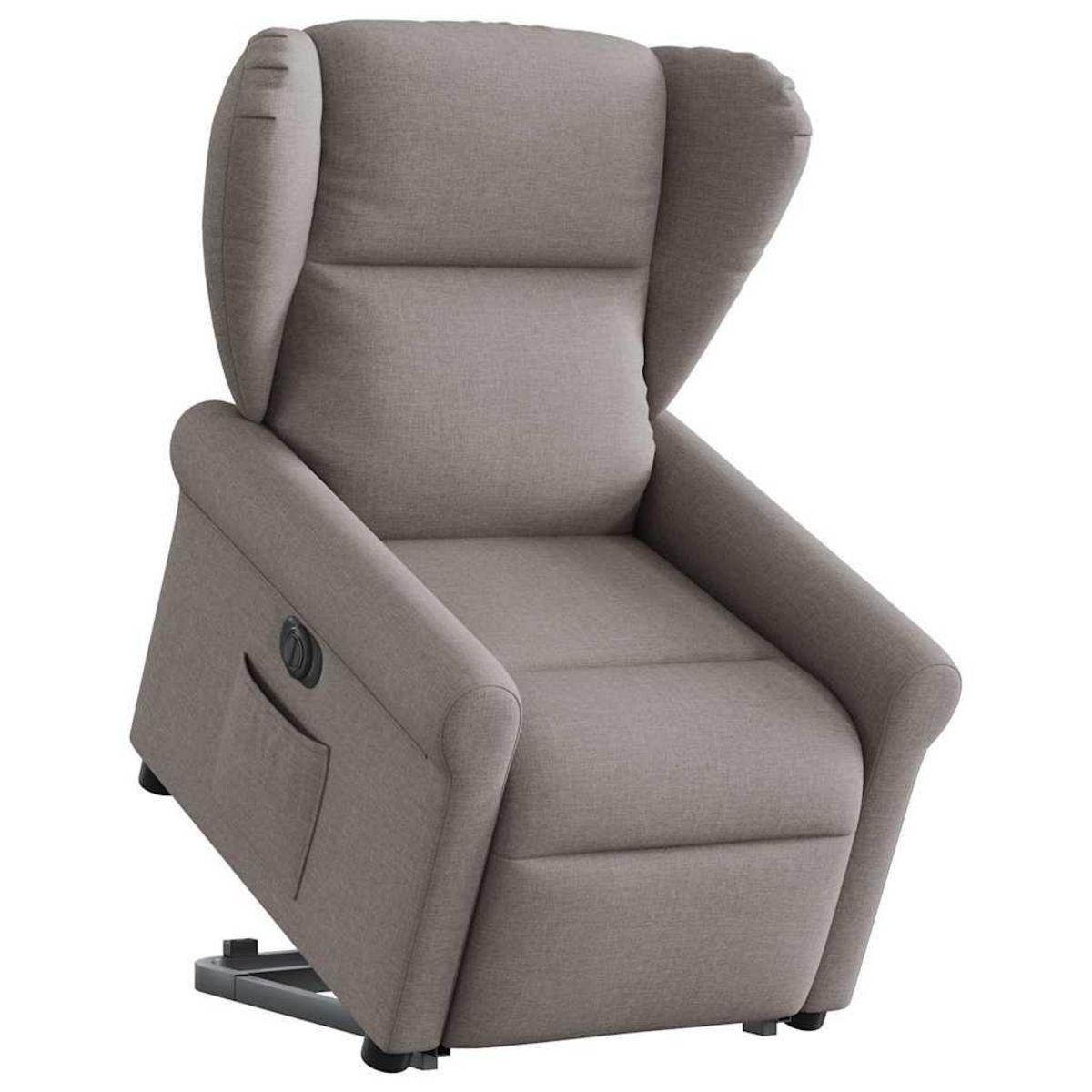 VIDAXL Fauteuil inclinable electrique taupe tissu