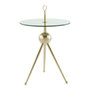 Voir la diapositive 1 : Paris Prix Table d'Appoint Design  Rodriga  53cm Or