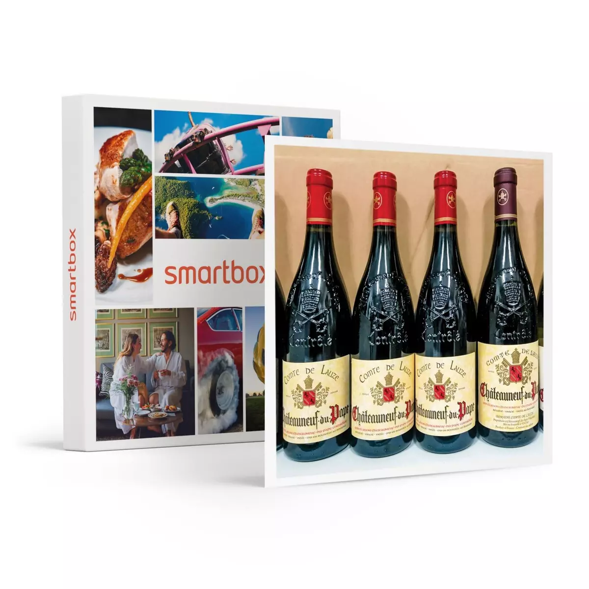 Smartbox Assortiment de 6 bouteilles de châteauneuf-du-pape  livré à domicile - Coffret Cadeau Gastronomie