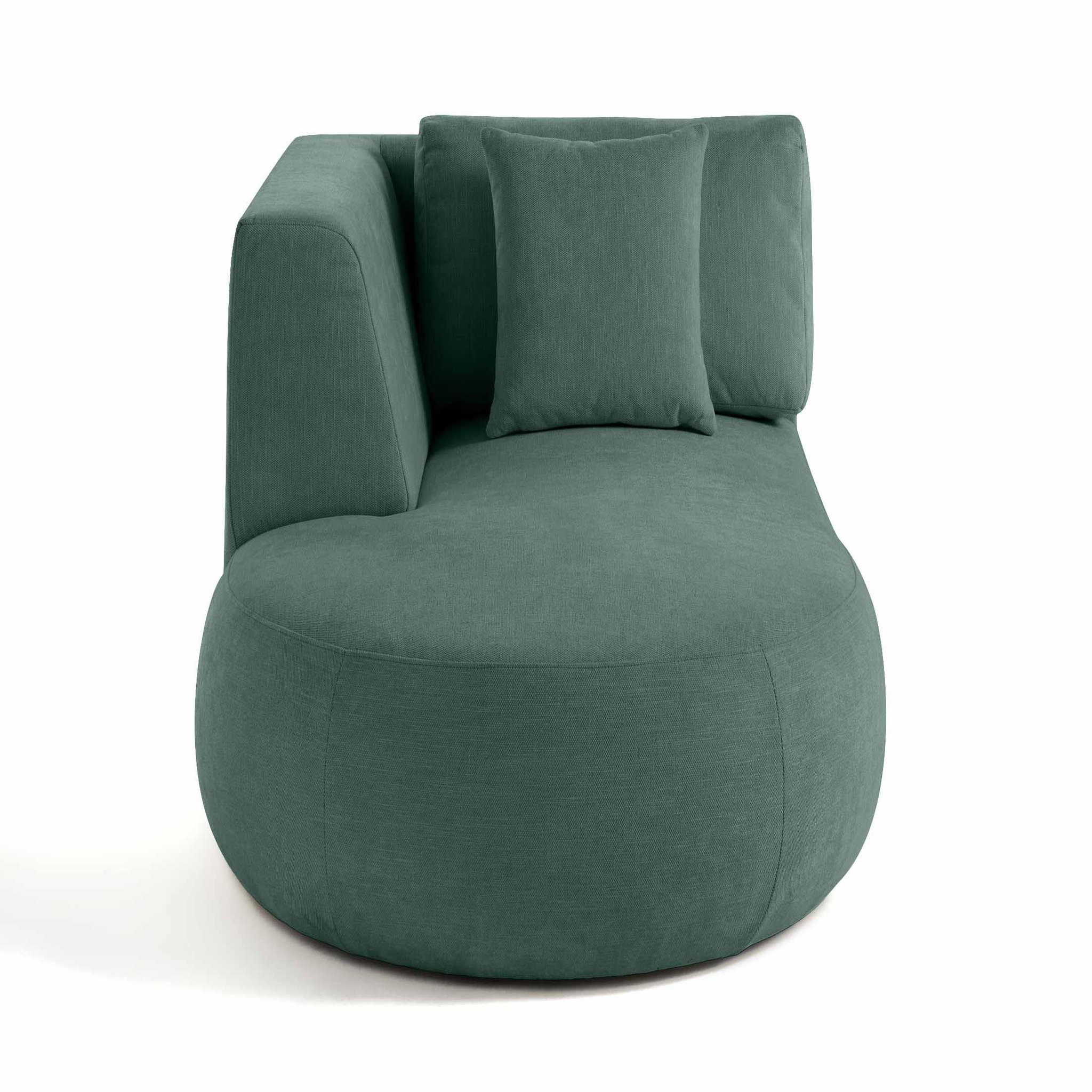 Voir la diapositive 3 : BEST MOBILIER Santorini - module d'assise méridienne gauche - en tissu texturé