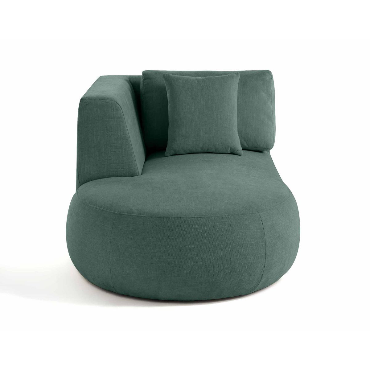 LISA DESIGN Santorini - module d'assise méridienne gauche - en tissu texturé