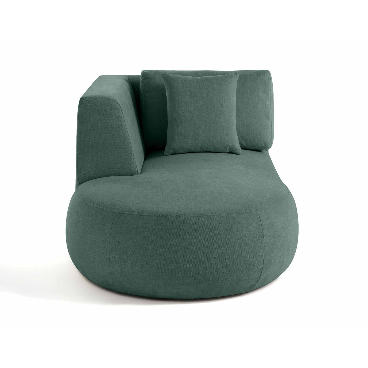 LISA DESIGN Santorini - module d'assise méridienne gauche - en tissu texturé