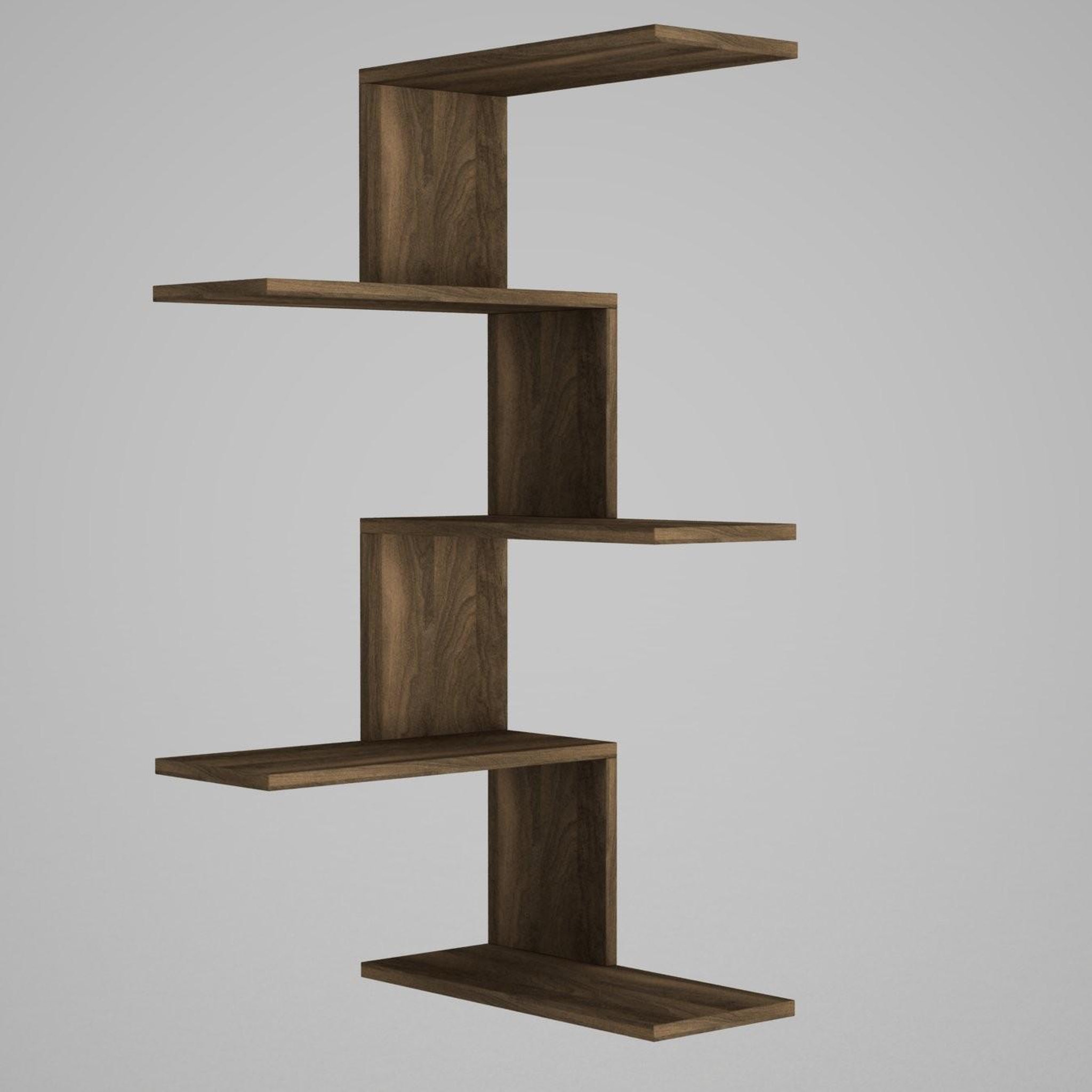 Voir la diapositive 4 : Habitat et Jardin Étagère d'angle murale en bois  caniko  - 51 x 29 x 109 cm - marron