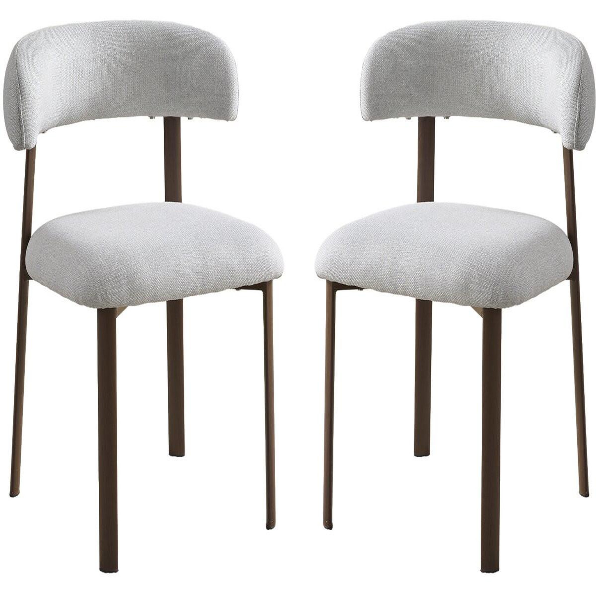 Habitat et Jardin Lot de 2 chaises de salle à manger imitation bois  aurea  - gris clair