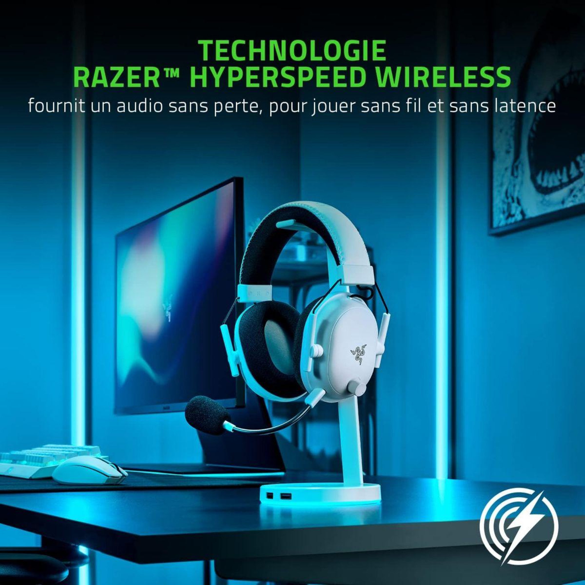 Voir la diapositive 2 : Razer Casque gamer BLACKSHARK V2 PRO Blanc