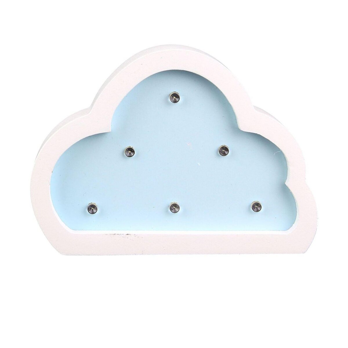 Hello Kids Lampe en bois enfant Nuage - H. 9 cm