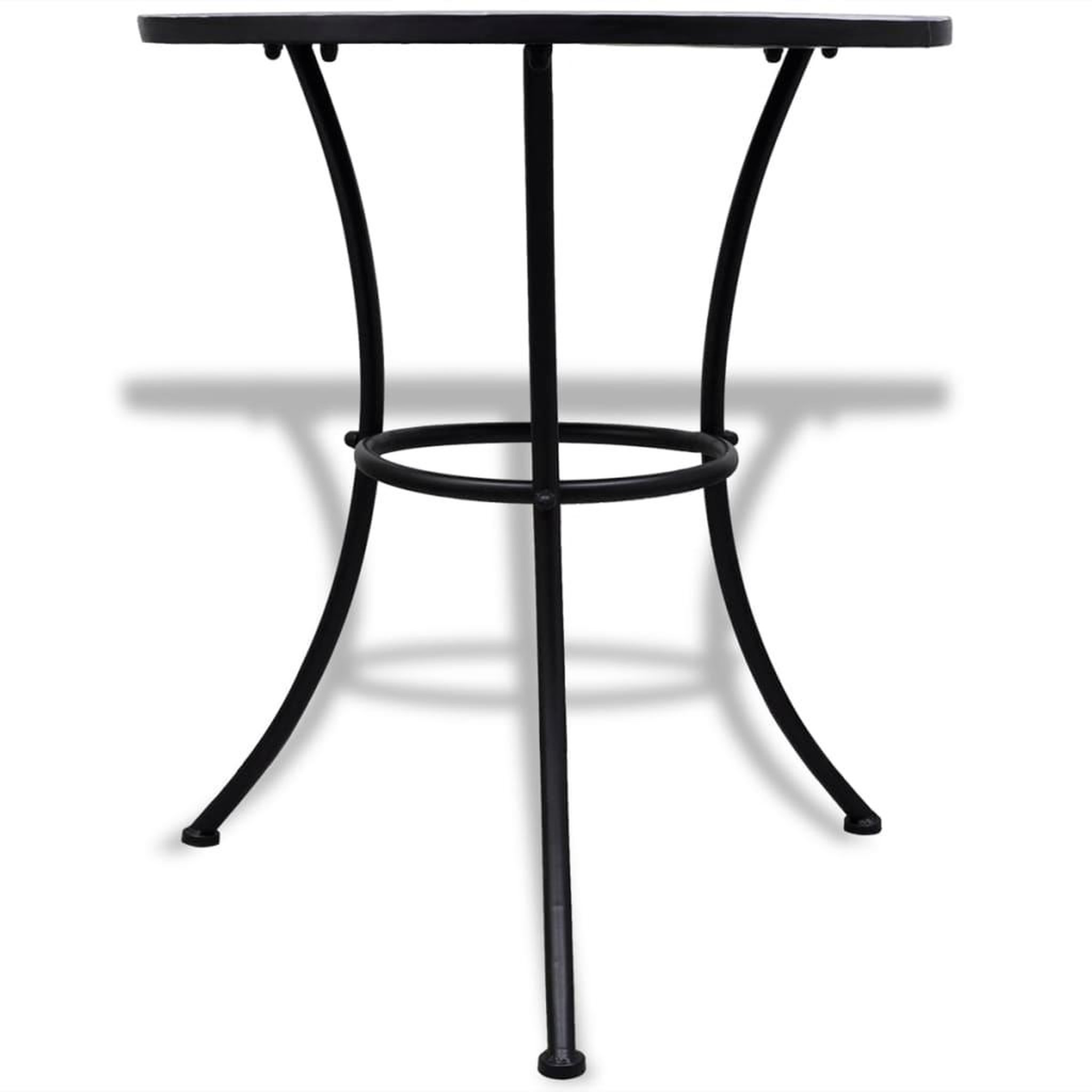 Voir la diapositive 2 : VIDAXL Table de bistro Bleu et blanc 60 cm Mosaïque