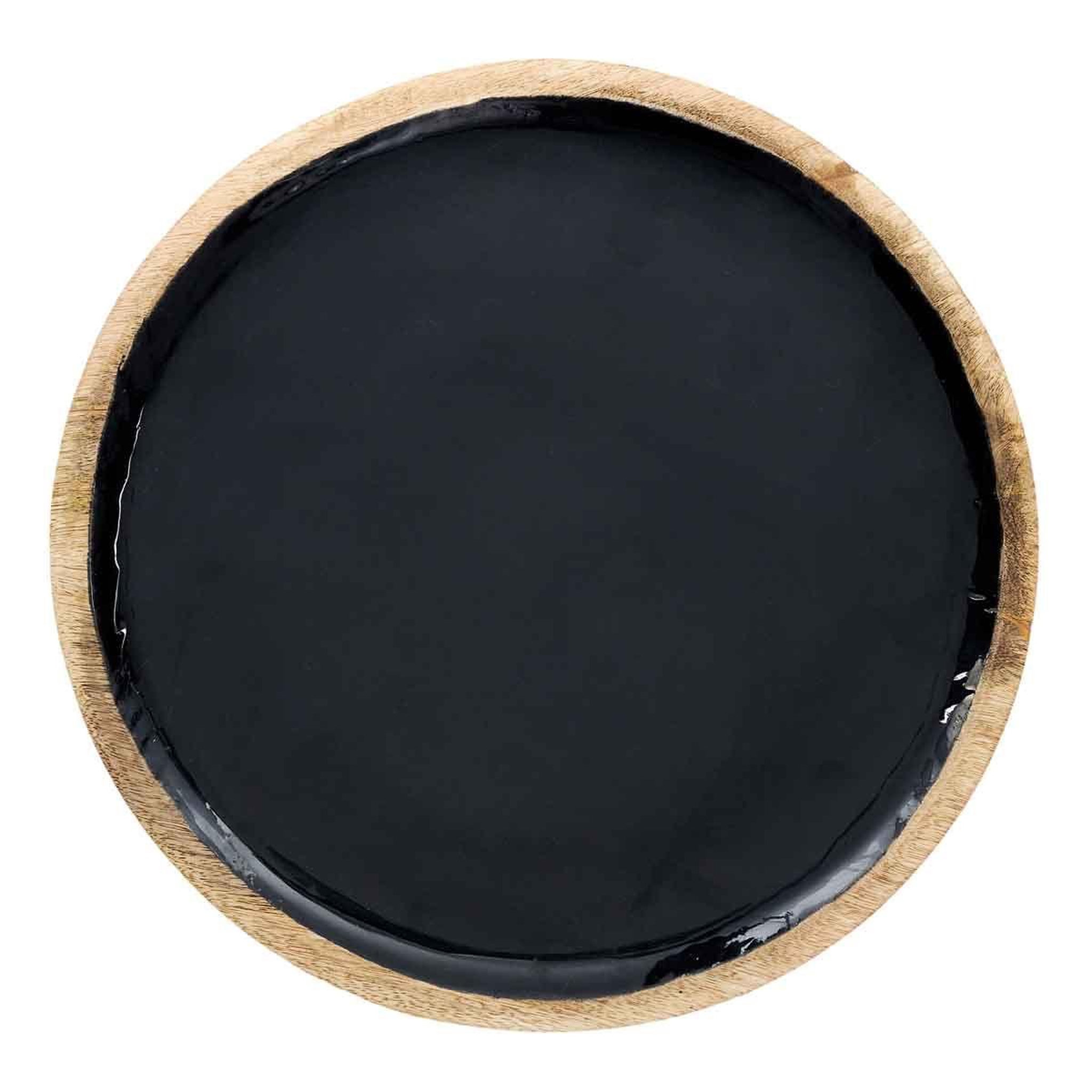 The Home Deco Factory Dessous d'assiette en bois  black forest  35cm noir