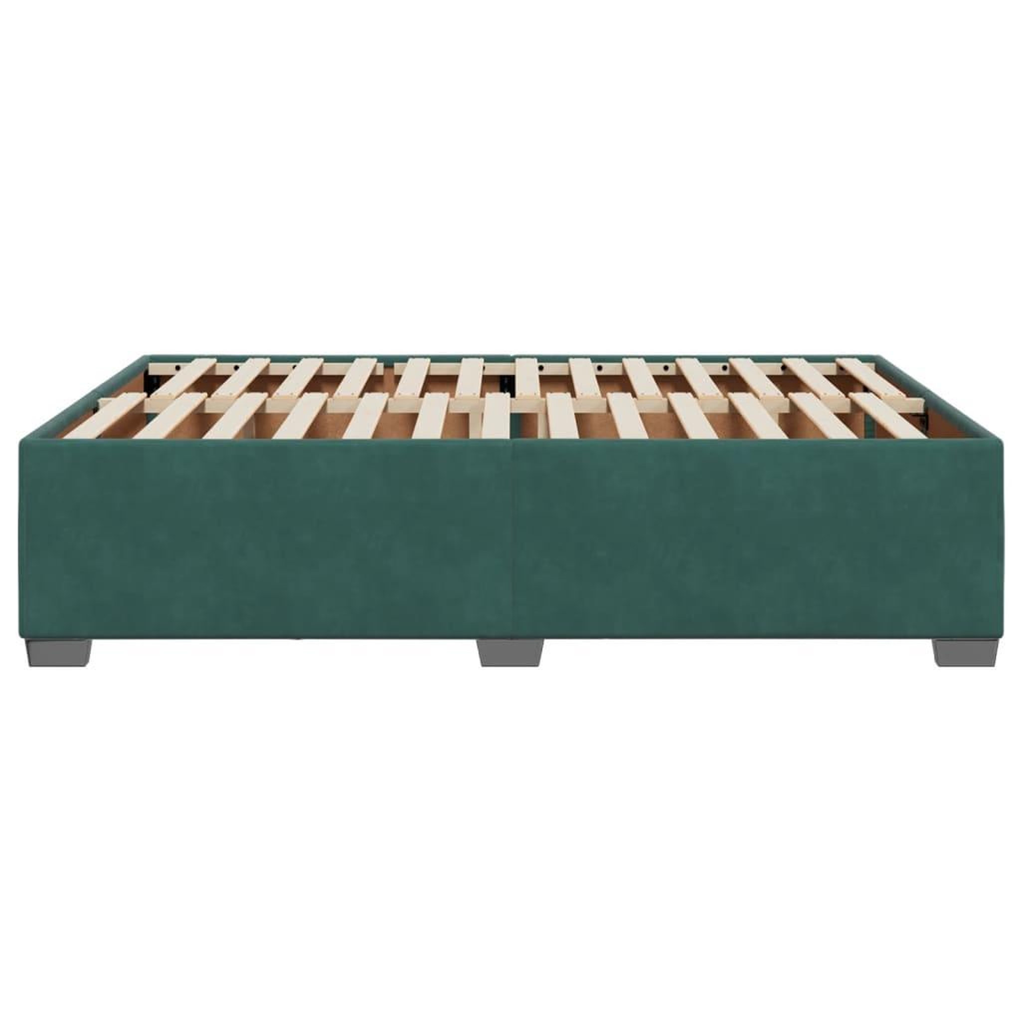 Voir la diapositive 5 : VIDAXL Cadre de lit sans matelas vert fonce 160x200 cm velours