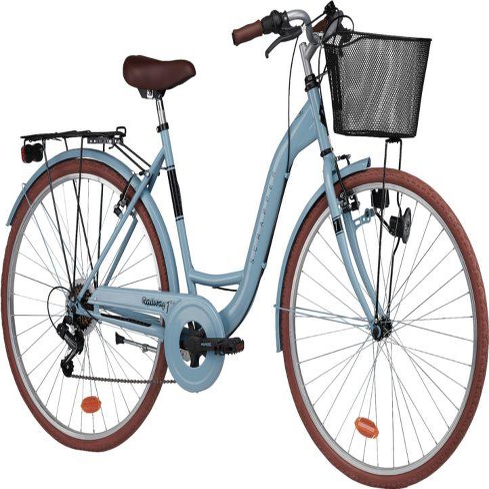 Voir la diapositive 1 : SCRAPPER Vélo VTC 28'' Rétro Ville Rigide Femme Acier  Scrapper Railway 1 LDT Vintage  - 6 vitesses - Enjambement bas – Freins V-brake - Shimano -  Equipé City