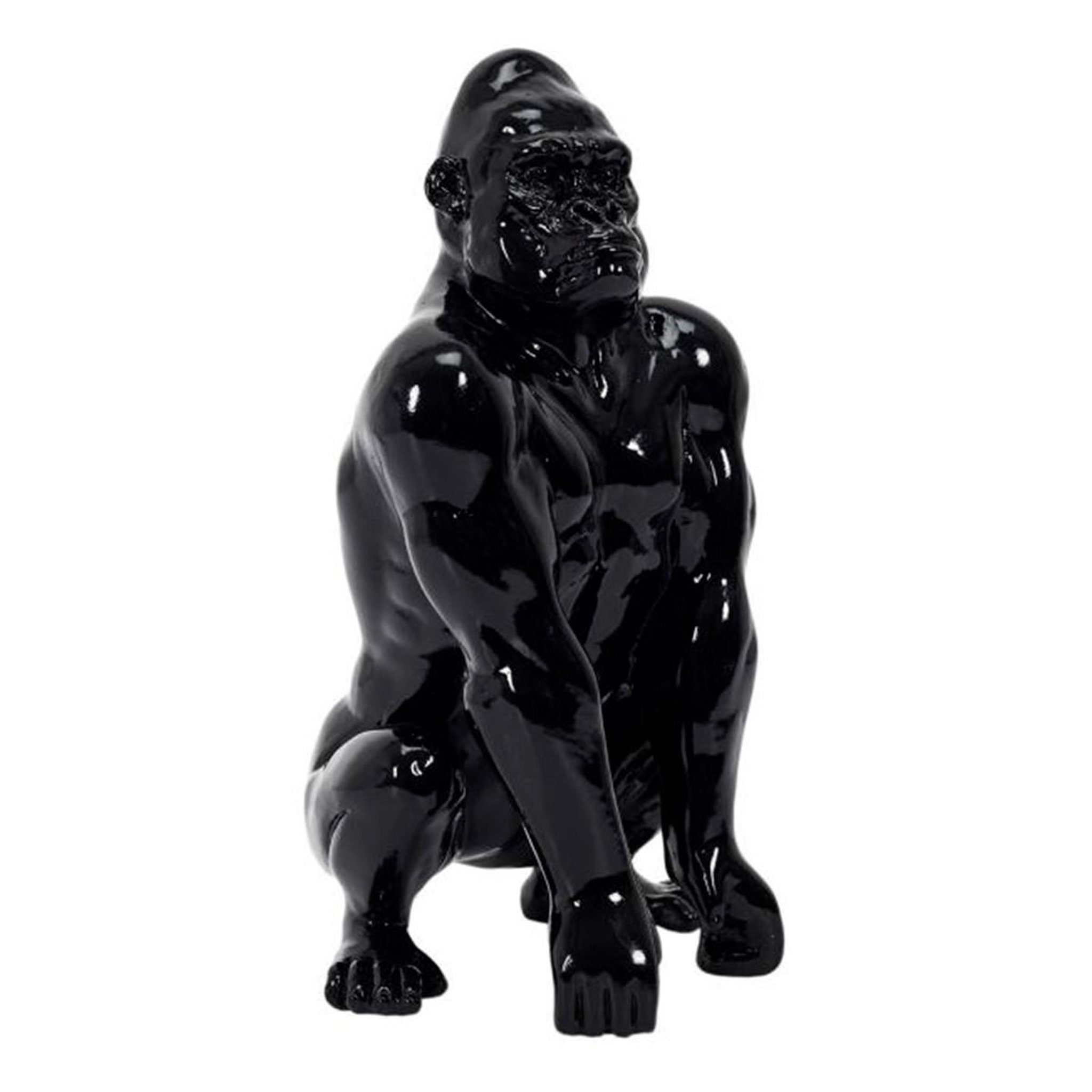 The Home Deco Factory Statuette déco gorille  sculpture  24cm noir