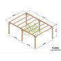 Voir la diapositive 2 : JARDIDECO Pergola en bois lamellé-collé Lille 600 x 400 cm - Maderland
