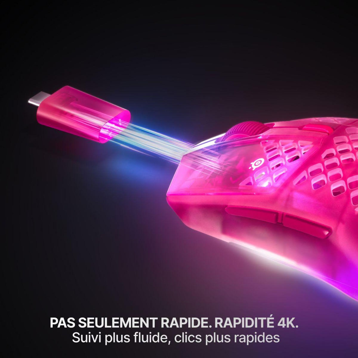 STEEL SERIES Souris Gamer Sans Fil Aerox 3 WL Gen 2 - MagentaHaze