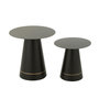 Voir la diapositive 5 : Paris Prix Lot de 2 Tables d'Appoint en Métal  Border  50cm Noir