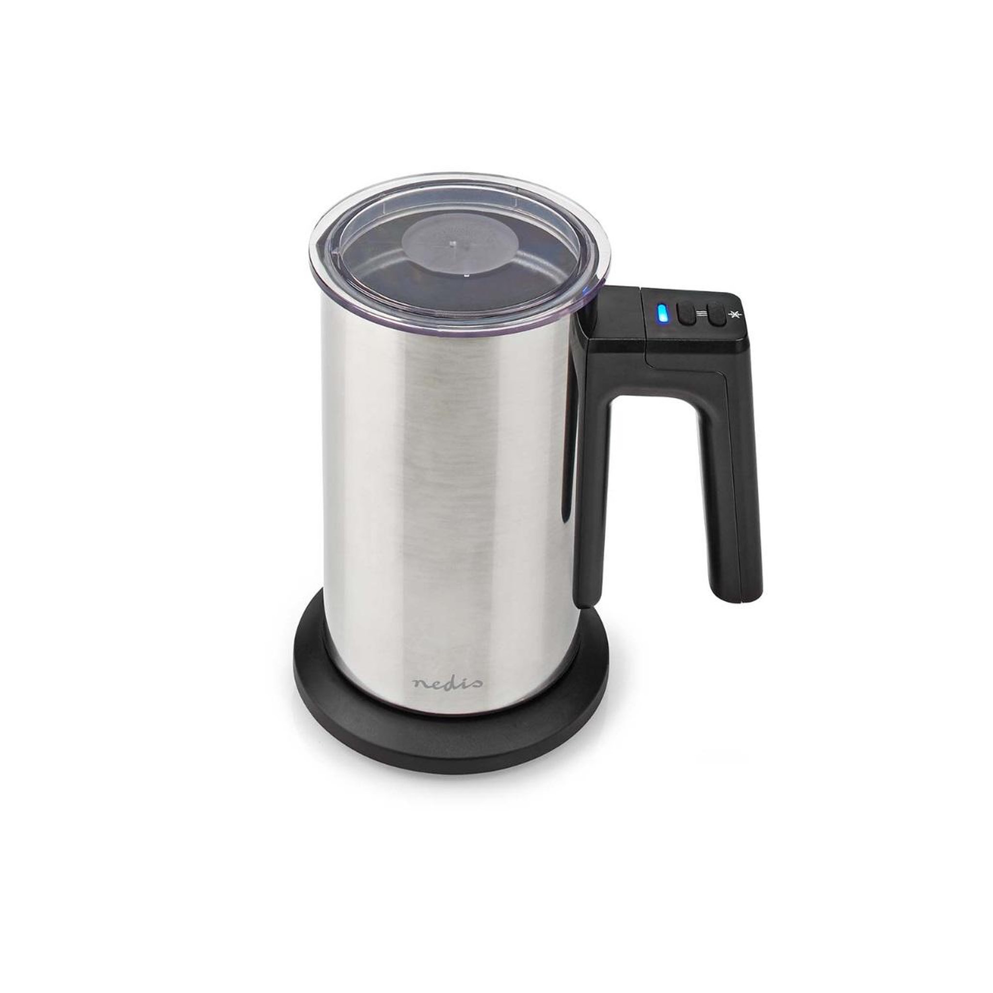 Voir la diapositive 2 : NEDIS Emulsionneur de lait 500w 0.15l argent - kamf300ess