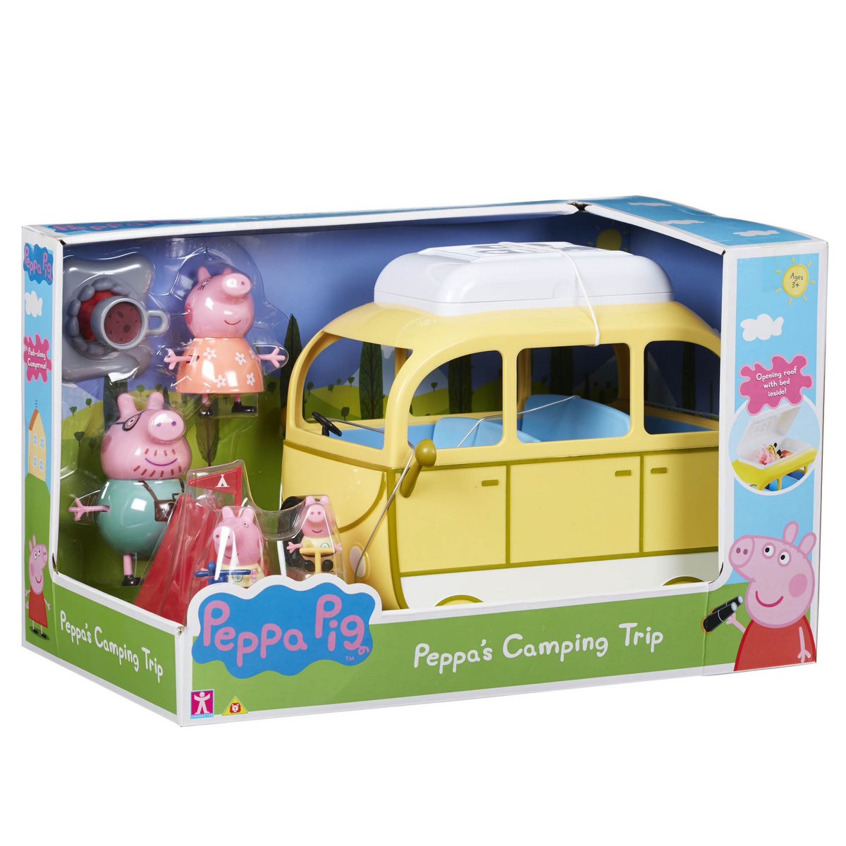 GIOCHI PREZIOSI Camping car avec tente et 4 personnages - Peppa Pig