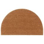 VIDAXL Tapis de porte naturel demi-rond 50x80cm fibre de coco touffete