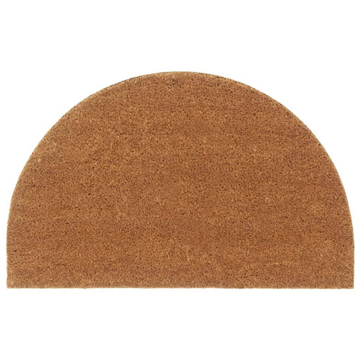 VIDAXL Tapis de porte naturel demi-rond 50x80cm fibre de coco touffete