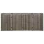 Voir la diapositive 4 : VIDAXL Abri pour poubelle quadruple Gris 274x80x117 cm Resine tressee