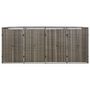 Voir la diapositive 4 : VIDAXL Abri pour poubelle quadruple Gris 274x80x117 cm Resine tressee