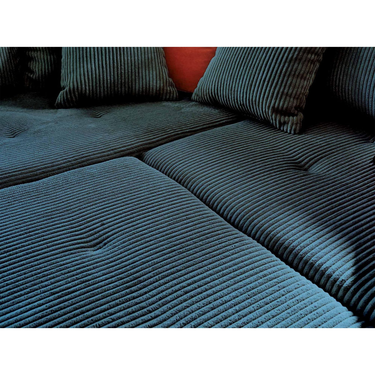 LISA DESIGN Rune - pouf modulable - en velours côtelé