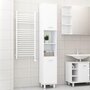 Voir la diapositive 1 : VIDAXL Armoire de salle de bain Blanc 30x30x179 cm Bois d'ingenierie
