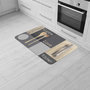 Voir la diapositive 2 : Paris Prix Tapis de Cuisine Mousse  Cantine  45x75cm Gris