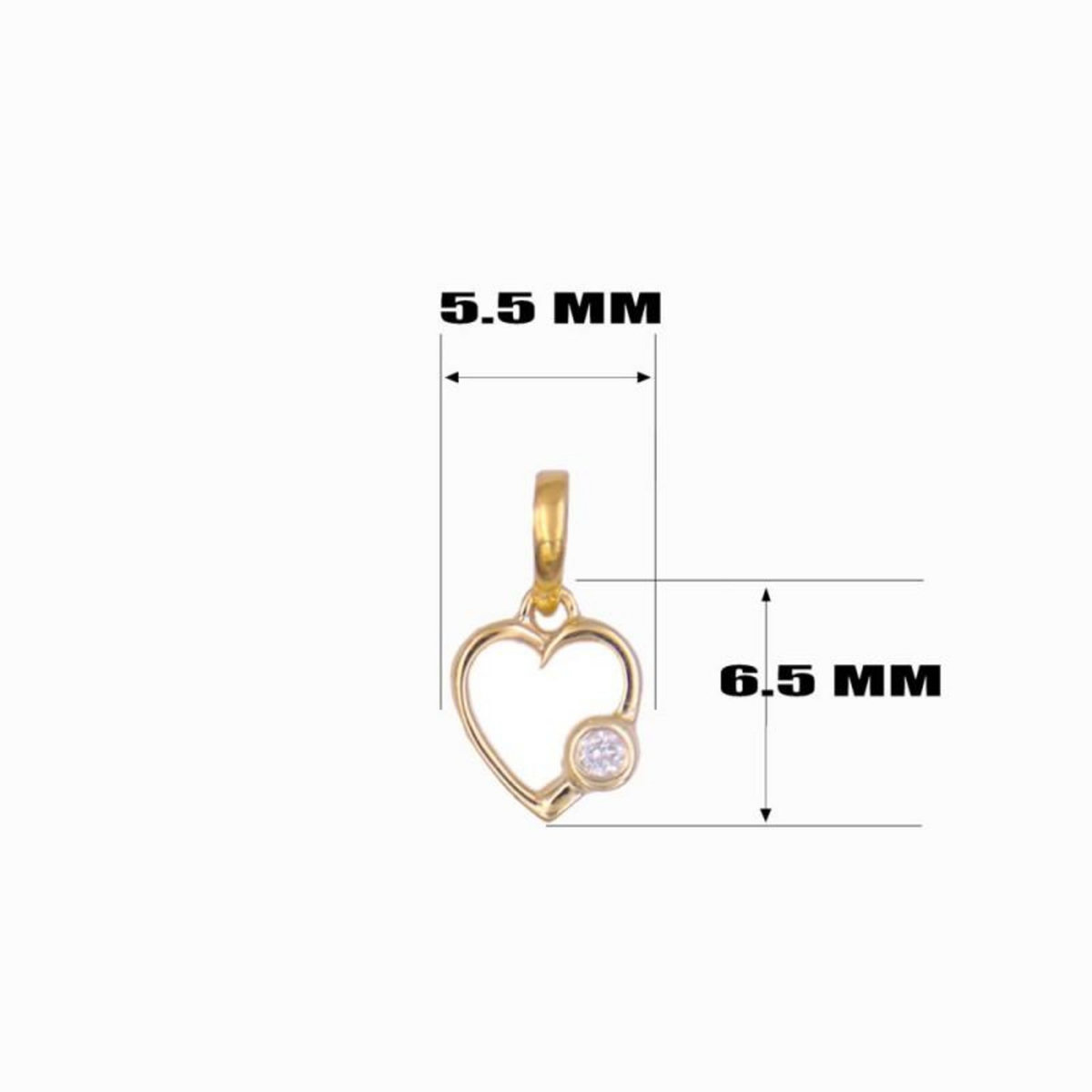 L'ATELIER D'AZUR Collier - Pendentif Or Jaune et Diamant - Coeur - Chaine Dorée