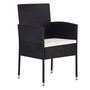 Voir la diapositive 5 : VIDAXL Ensemble a manger de jardin 5 pcs Noir