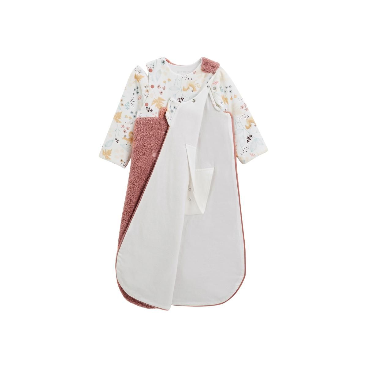 Petit Béguin Gigoteuse d'hiver en sherpa avec manches amovibles Bloom