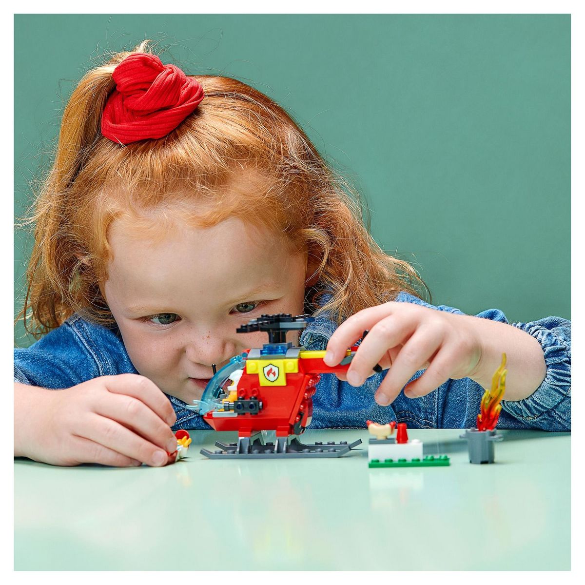 LEGO City 60318 - L'hélicoptère des pompiers 