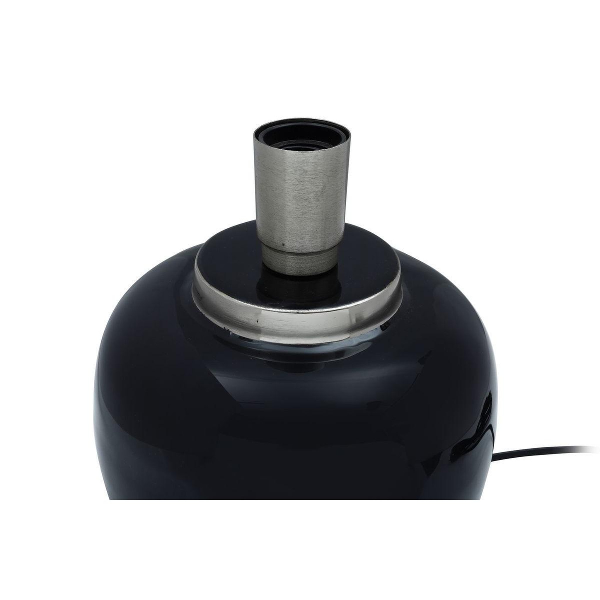 Voir la diapositive 2 : Paris Prix Lampe à poser design  sculpa  25cm noir & argent