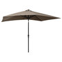 Voir la diapositive 4 : VIDAXL Parasol de jardin avec LED et mat en acier taupe 2x3 m