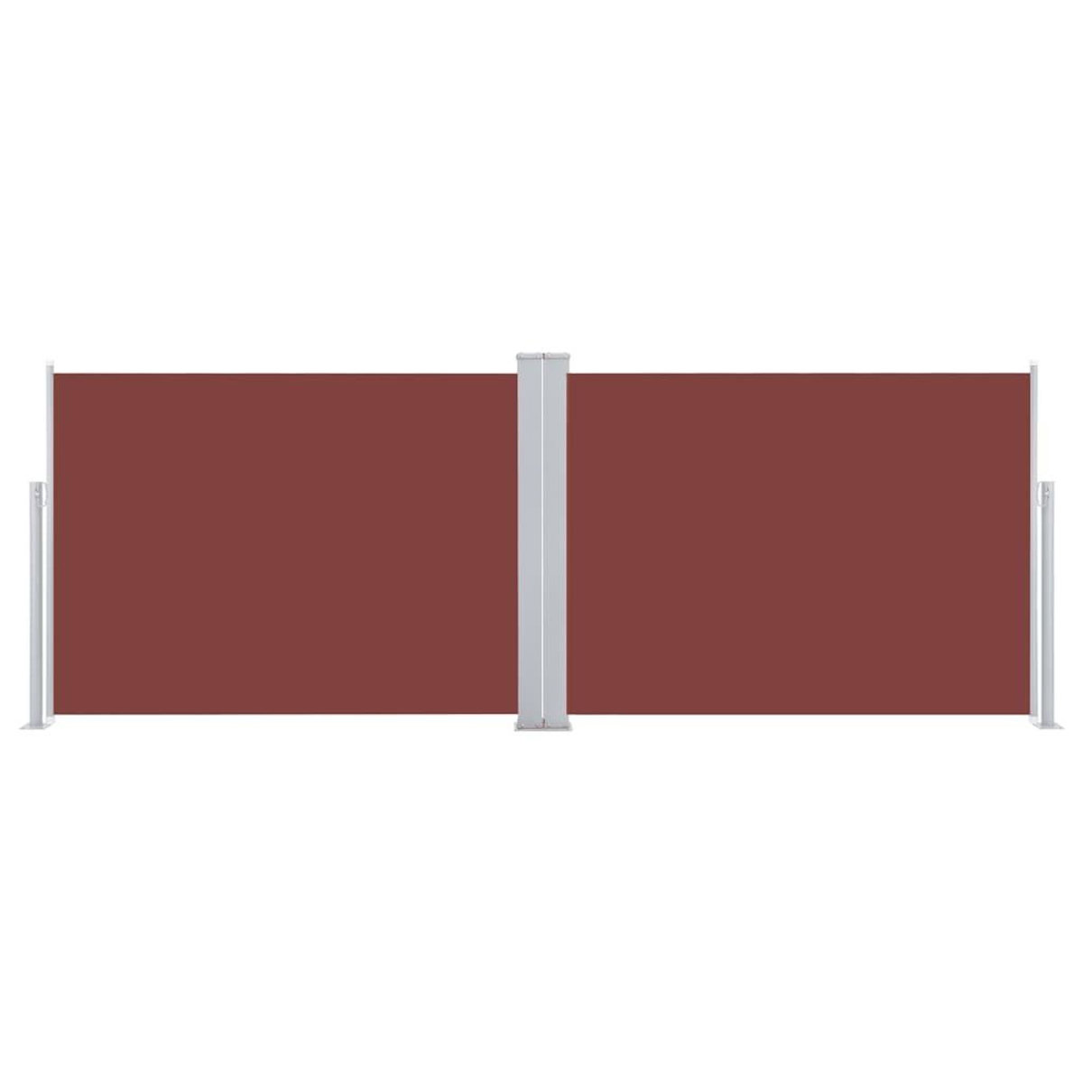 VIDAXL Auvent lateral retractable Marron 100 x 1000 cm