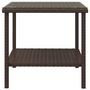 Voir la diapositive 3 : VIDAXL Table d'appoint marron 45x45x45 cm poly rotin et verre trempe