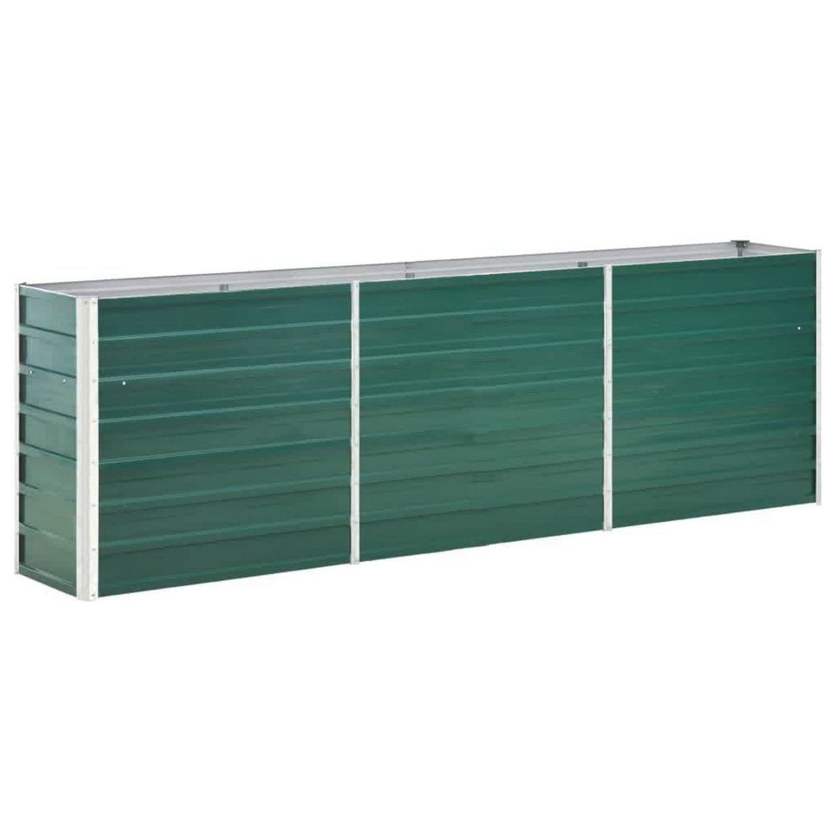 VIDAXL Lit sureleve de jardin Acier galvanise 240x40x77 cm Vert