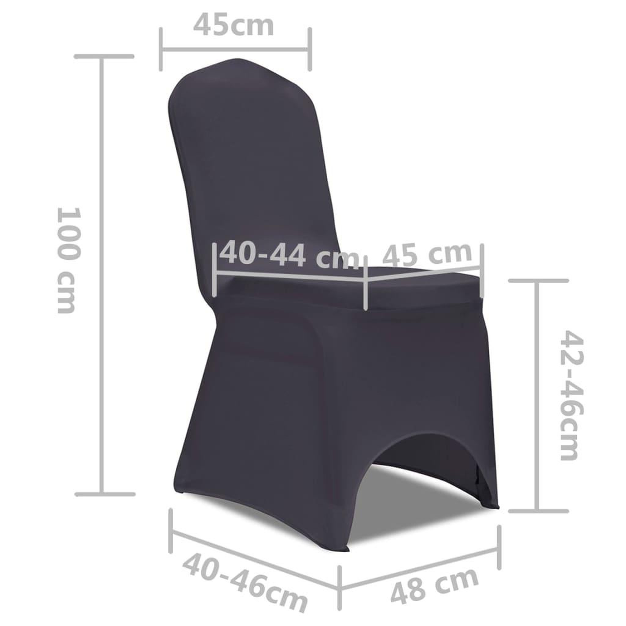 Voir la diapositive 6 : VIDAXL Housse de chaise extensible 6 pcs anthracite