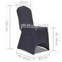 Voir la diapositive 6 : VIDAXL Housse de chaise extensible 6 pcs anthracite