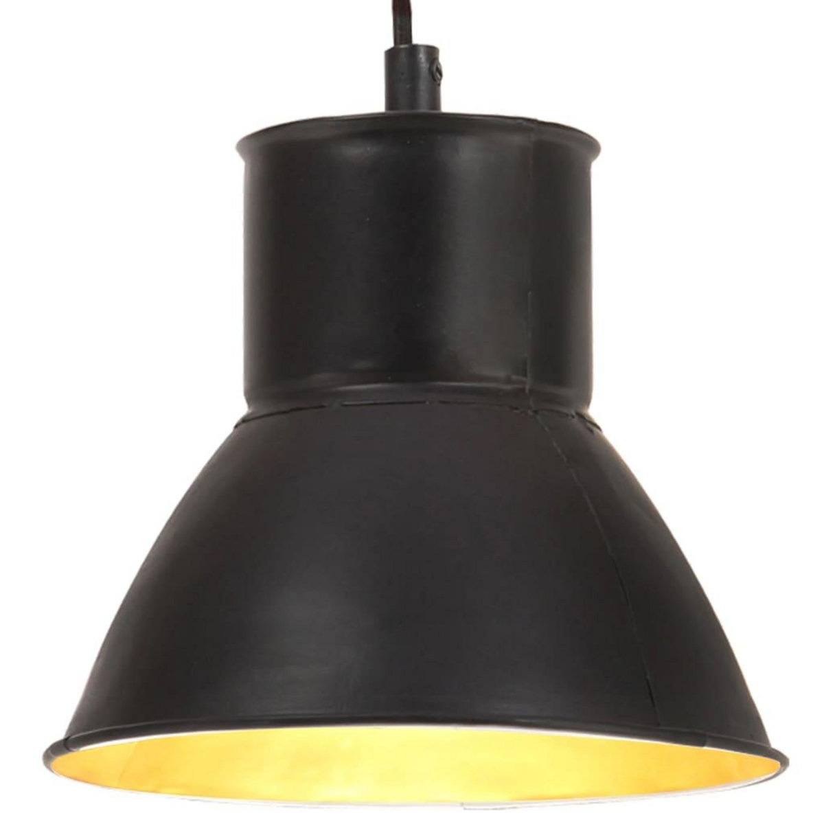 VIDAXL Lampe suspendue 25 W Noir Rond 17 cm E27